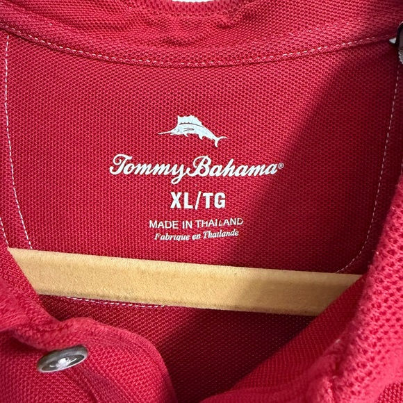 TOMMY BAHAMA Men's XL Supima Cotton Golf Polo Shirt Deep Red (Reddish Rust) - Picture 4 of 7